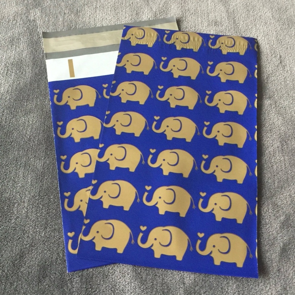 Blue elephant 6x9 polymailers 25
